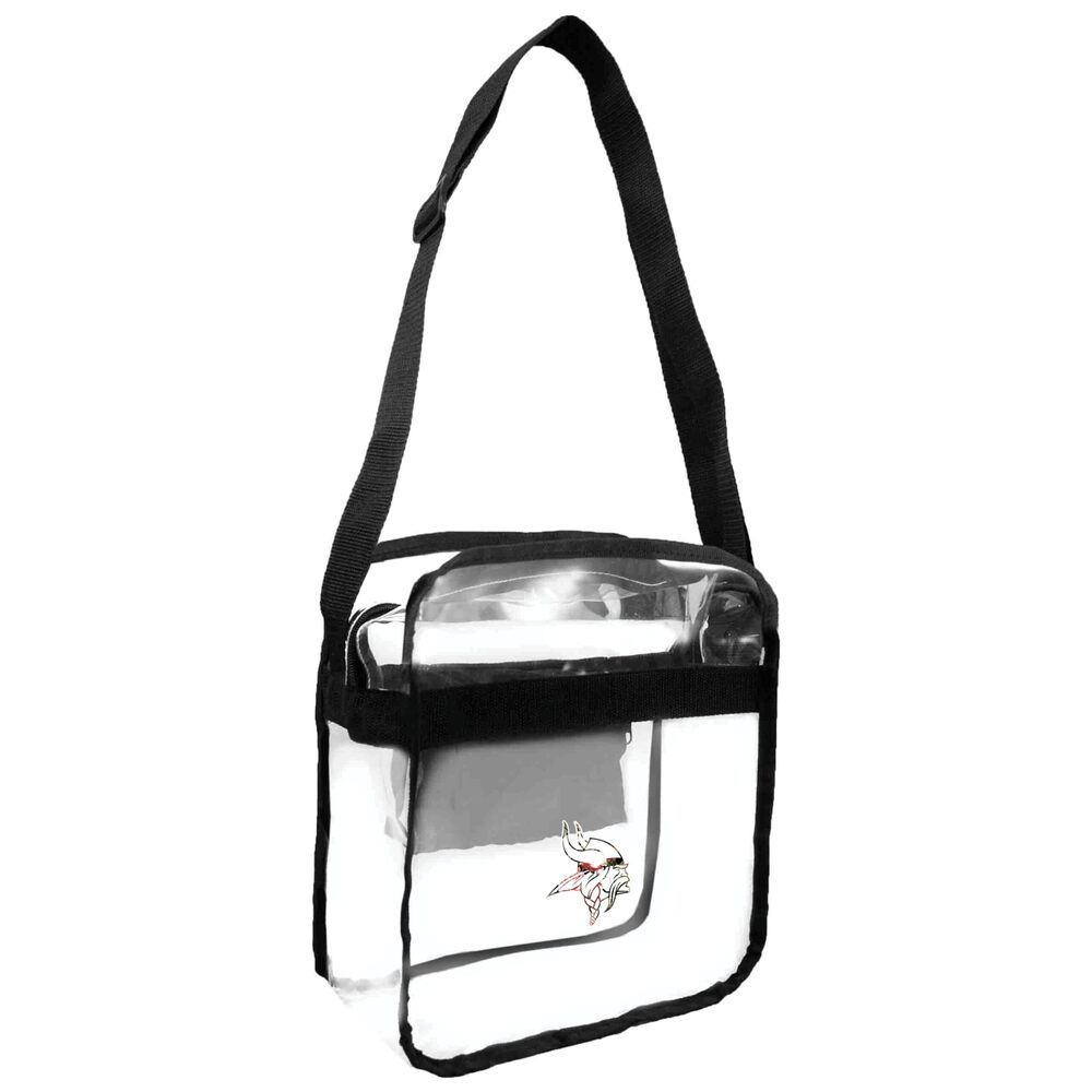 3237 NFL Seattle Seahawks Clear Crossbody Carryall, Team Color, 12" x 12" x